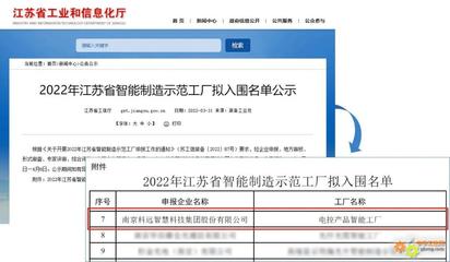 引領(lǐng)智造!科遠智慧入選2022年江蘇省智能制造示范工廠!